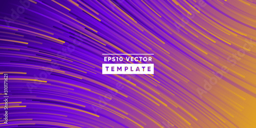 Abstract background design. Wavy lines in perspective. Technology, Big data, science, future style design. Eps10 vector.