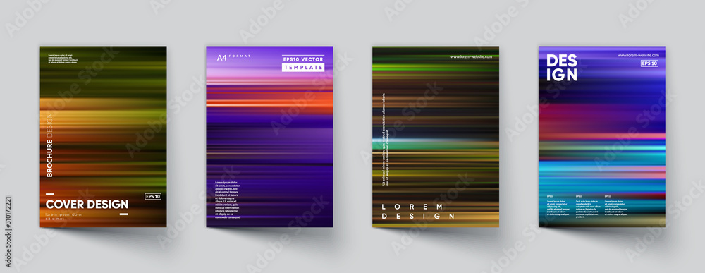 Cover templates with fluid gradients. Eps10 vector.