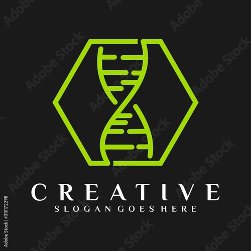 Vektor logo dna creative design template