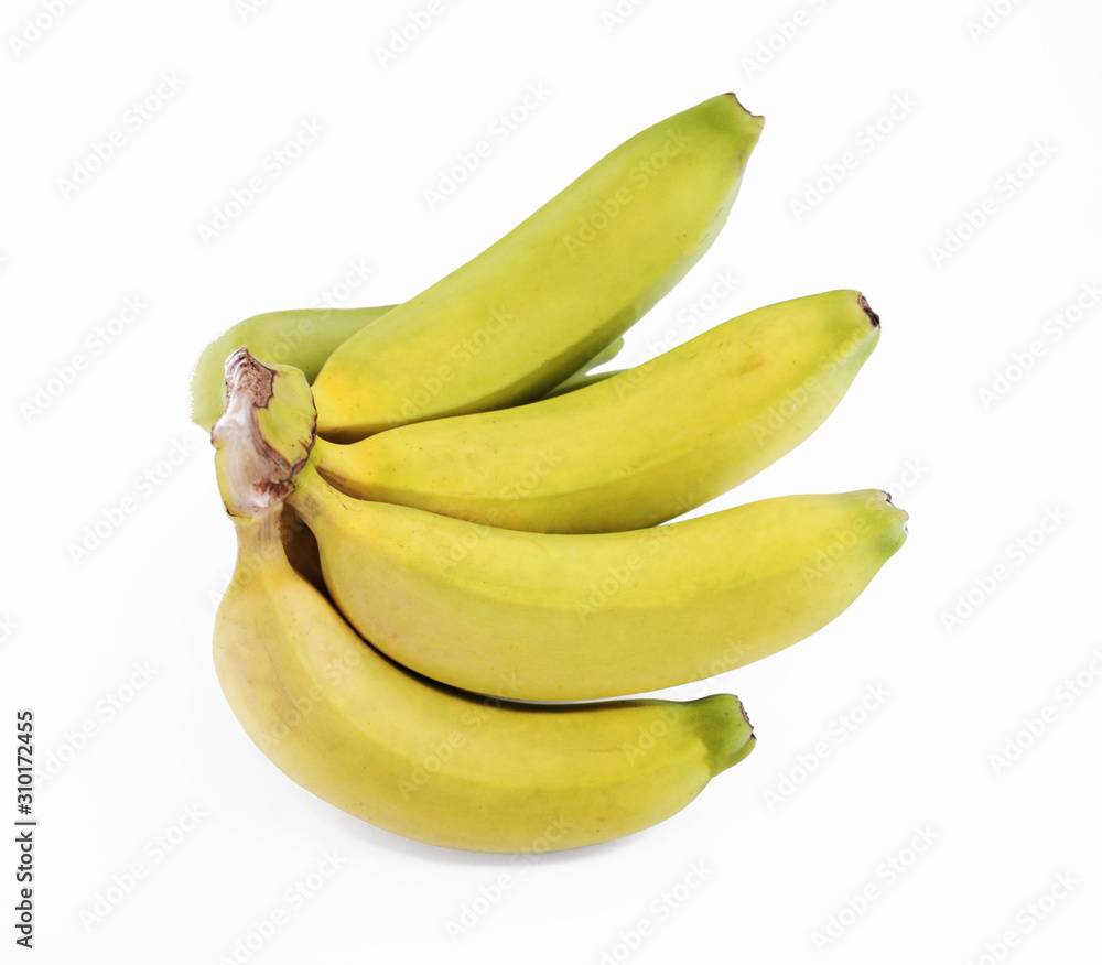 Bunch of bananas isolated on white background Clipping Path