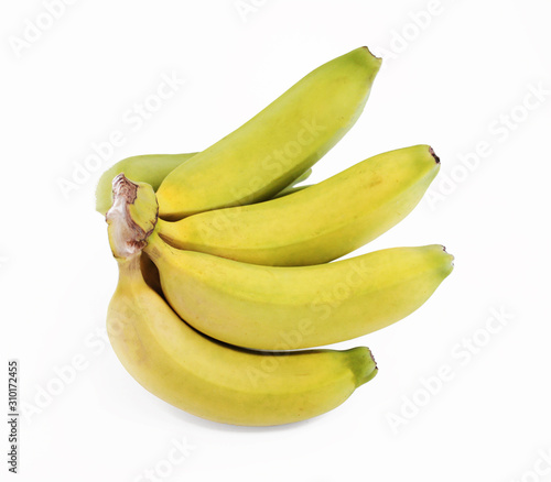 Bunch of bananas isolated on white background Clipping Path