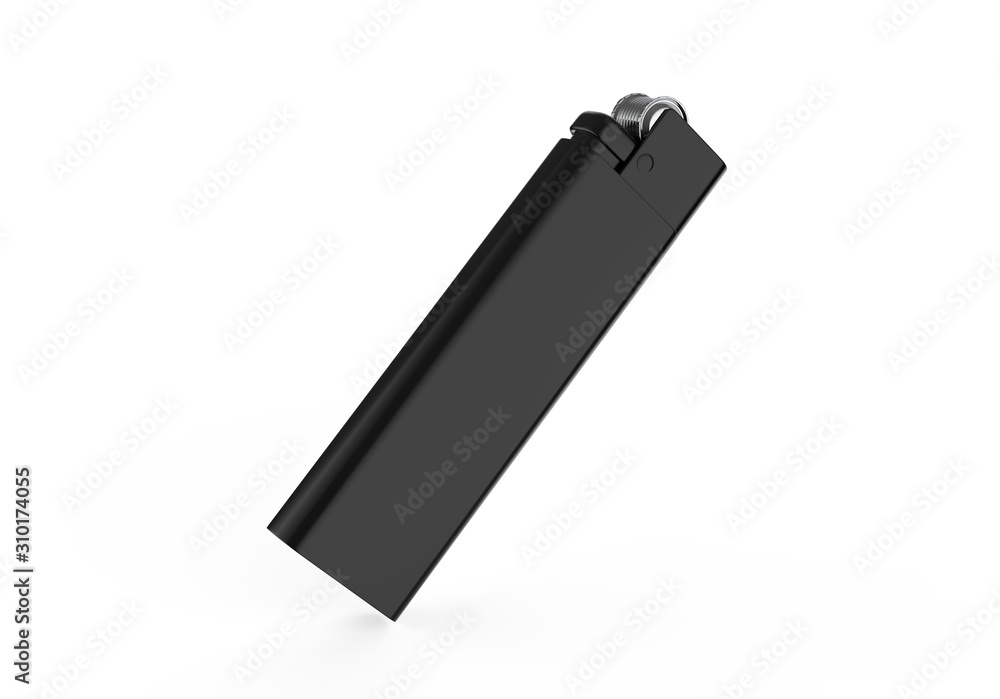 Blank lighter for design presentation, mock up template on isolated white background, 3d illustration. Blank lighter for design presentation, mock up template on isolated white background, 3d illustration.