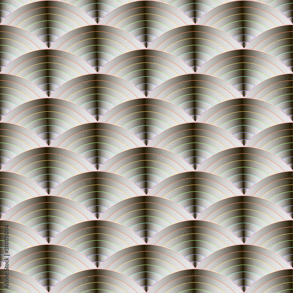Black and white ornament. White tone around the edges of the figure. Seamless pattern. Color vector illustration. Black and white ornament. White tone around the edges of the figure. Seamless pattern. Color vector illustration.