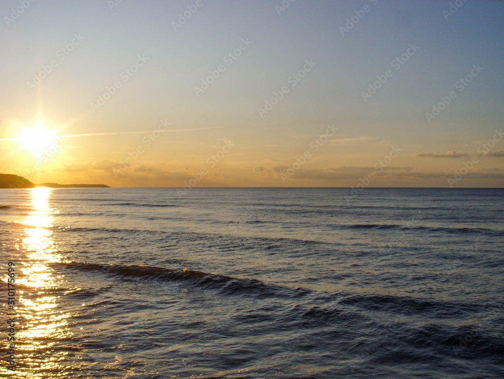 Sunset by the sea