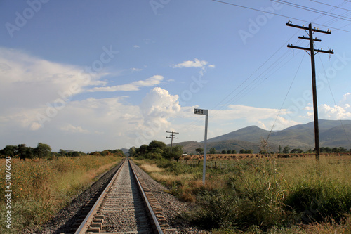 vías del ferrocarril en ameca, jalisco photo