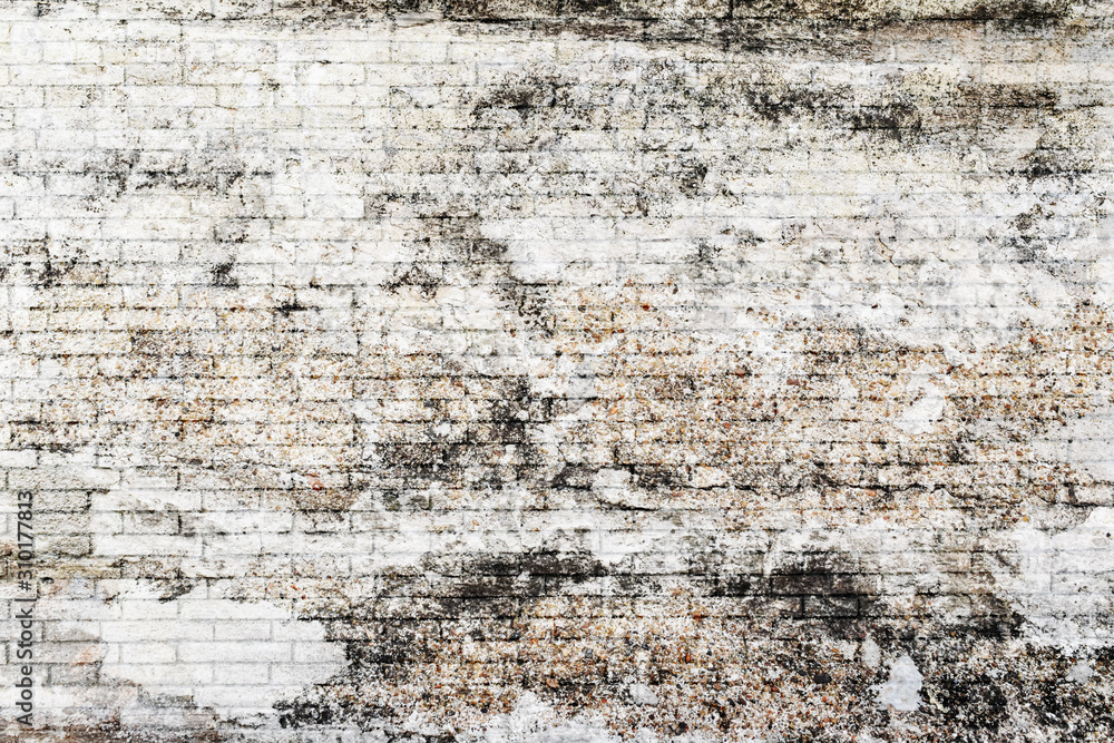 Old brick wall with white texture background. Old brick wall with white texture background.
