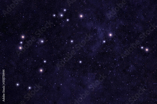 Constellation Aquarius. Against the background of the night sky. Elements of this image were furnished by NASA.