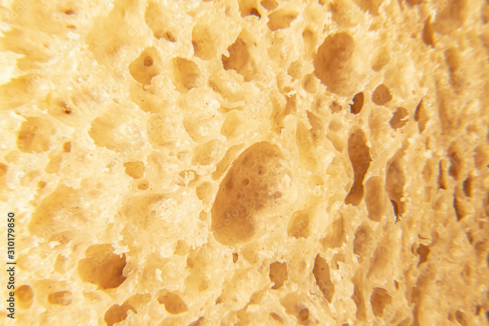 Close up Fresh bread slice texture Close up Fresh bread slice texture