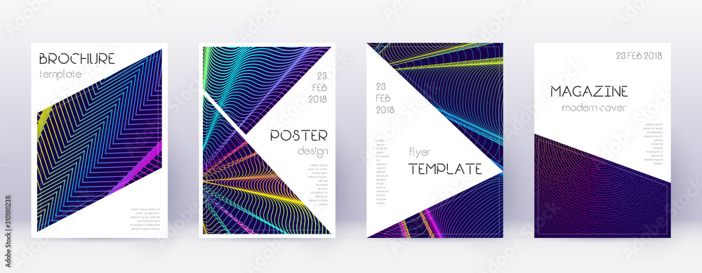 Triangle brochure design template set. Rainbow abs Triangle brochure design template set. Rainbow abs
