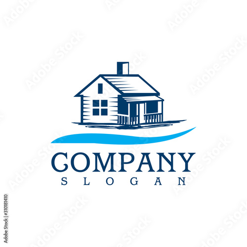 Wood Cabin Logo