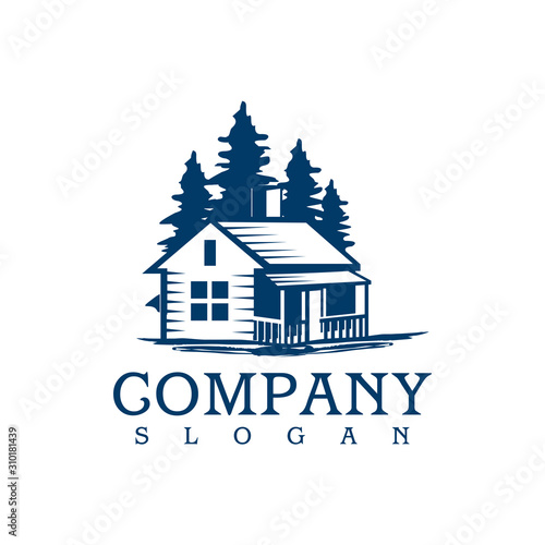 Wood Cabin Logo