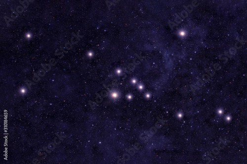 Constellation Taurus. Against the background of the night sky. Elements of this image were furnished by NASA. photo