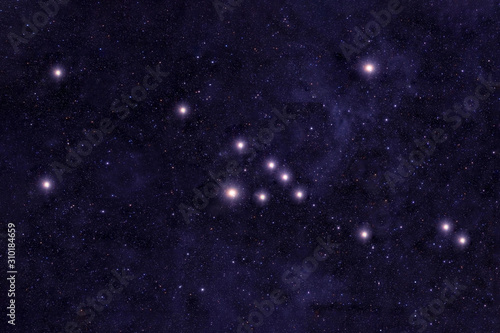 Constellation Taurus. Against the background of the night sky. Elements of this image were furnished by NASA.