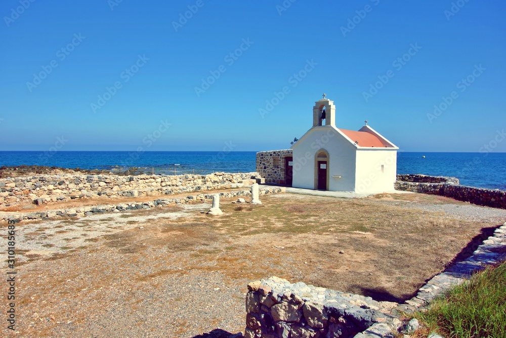Small church in Chersonissos Crete, Greece