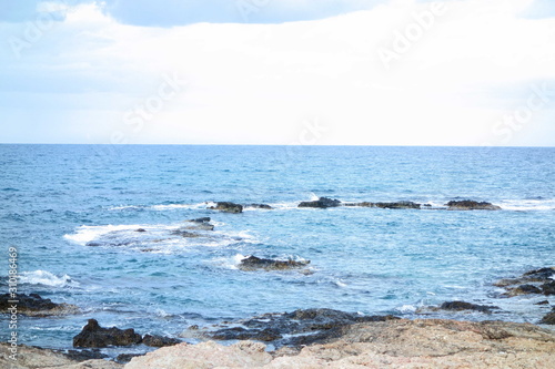 sea and rocks Chersonissos. Crete  Greece.