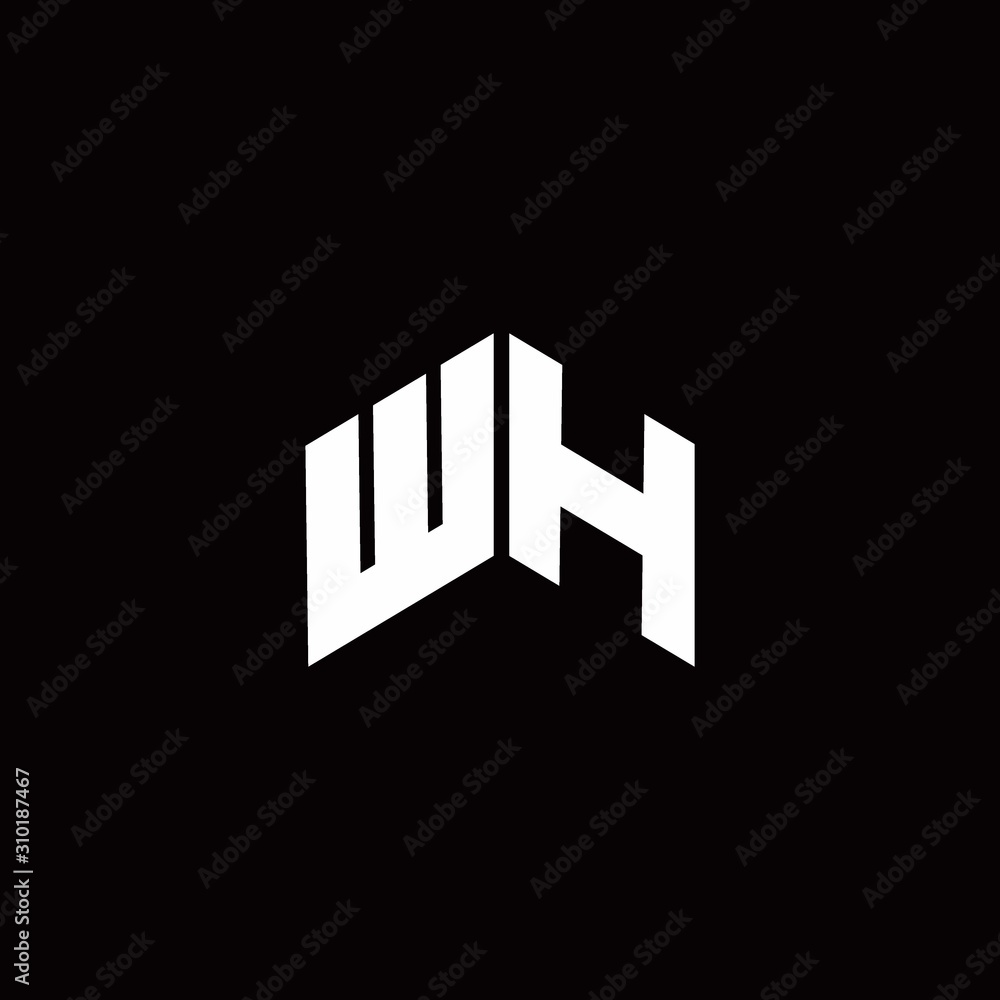WH Logo monogram modern design template WH Logo monogram modern design template
