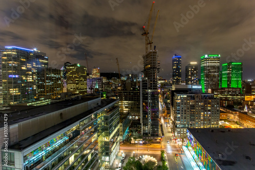 Montreal night skyline 