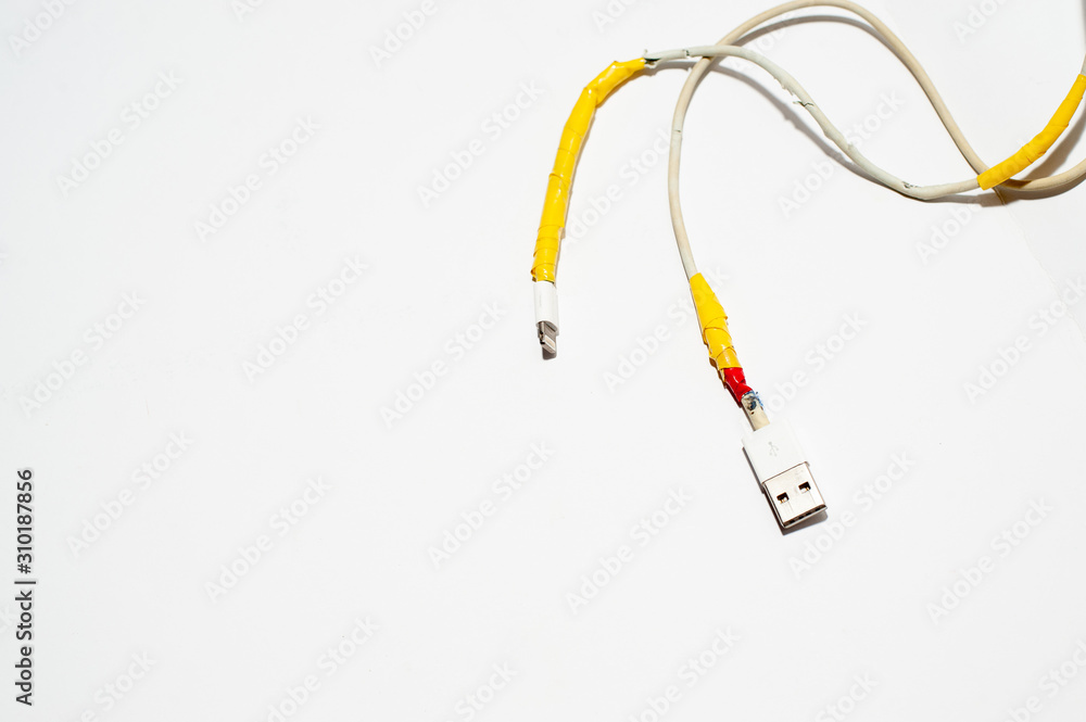A charging cable is damaged A charging cable is damaged