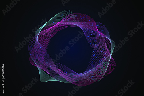 EPS 10 vector. Futuristic colorful background. Backdrop with lines and waves.