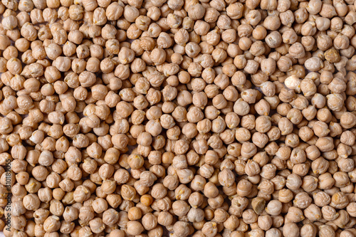 Vegetarian food. Chickpea texture. Image with horizontal orientation.