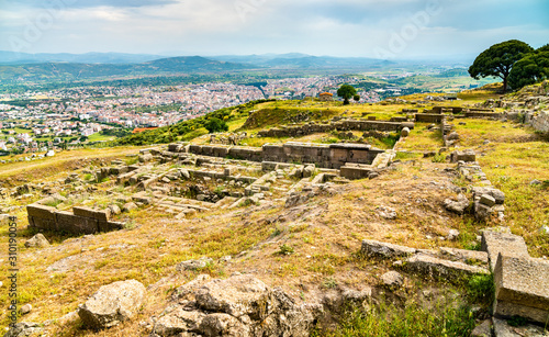 Ruins of the ancient city of Pergamon in Turkey