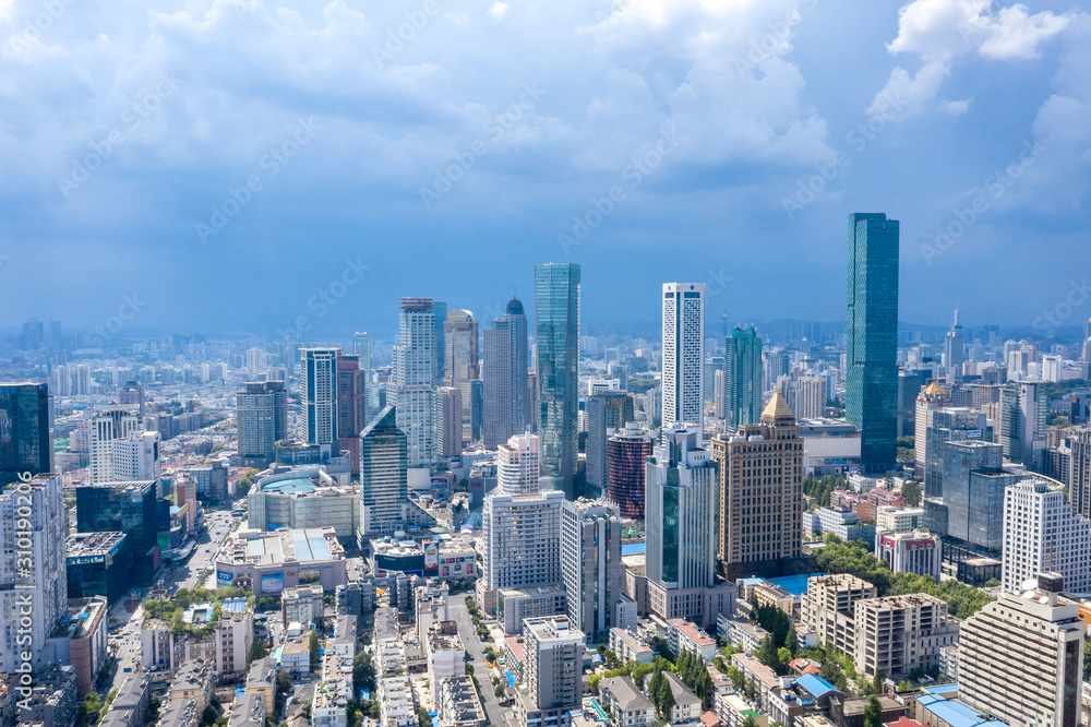 Fototapeta premium Nanjing City, Jiangsu Province, urban construction landscape