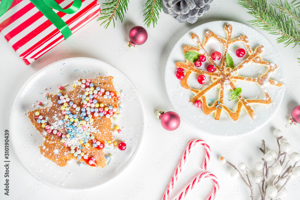Christmas breakfast pancakes set Christmas breakfast pancakes set