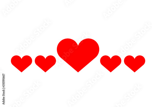Red heart shape symbol love, Valentine Day, pattern for background