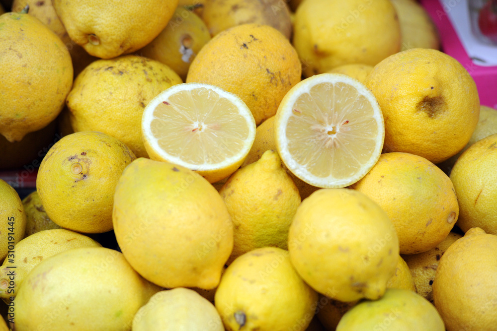 seasonal fruit and vegetables - shopping at the market - lemon and vitamin c seasonal fruit and vegetables - shopping at the market - lemon and vitamin c