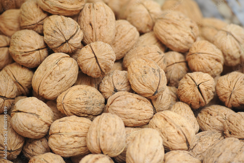 seasonal fruit and vegetables - shopping at the market - nuts and dried fruit seasonal fruit and vegetables - shopping at the market - nuts and dried fruit