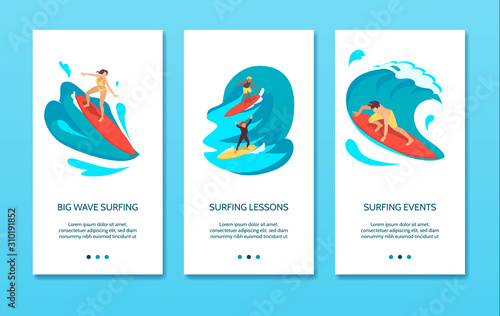 Surfing Isometric Banners 