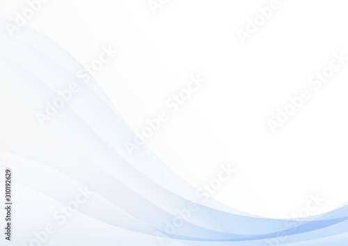 Blue wave curve texture template abstract background vector illustration
