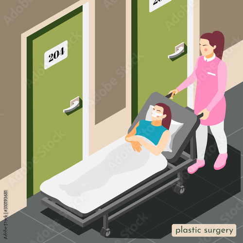 Plastic Operation Isometric Background
