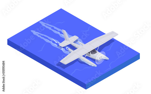 Air Transport Isometric Composition