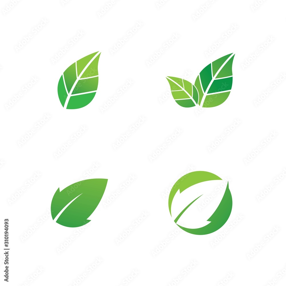 Logos of green leaf ecology nature element vector icon Logos of green leaf ecology nature element vector icon
