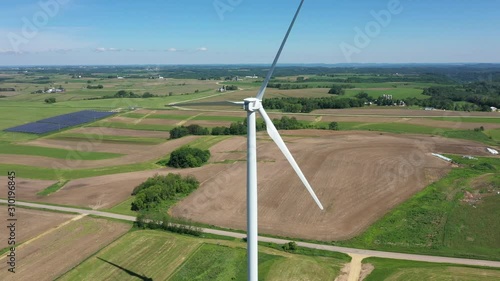 Wind Turbine in Country Side (drone)