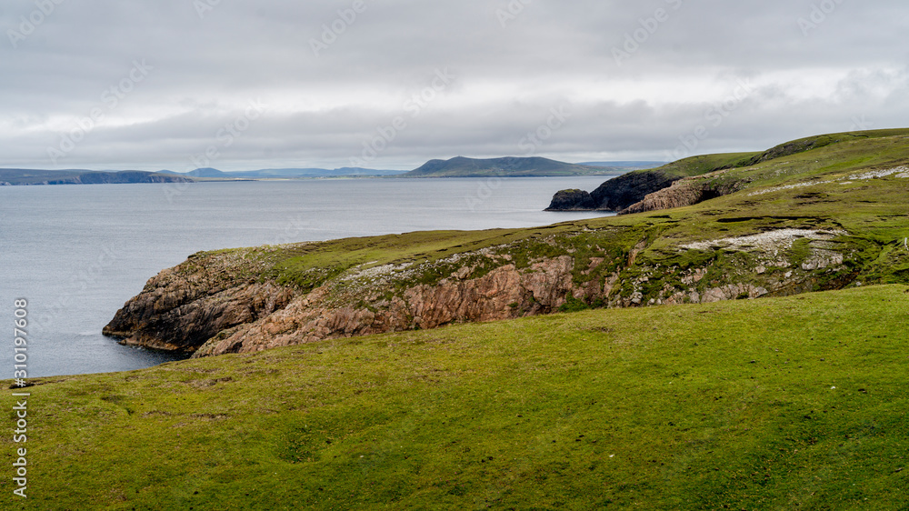 Scenic view of Erris Peninsula, Erris Head Loop Walk, Glenamoy, Belmullet, County Mayo, Ireland