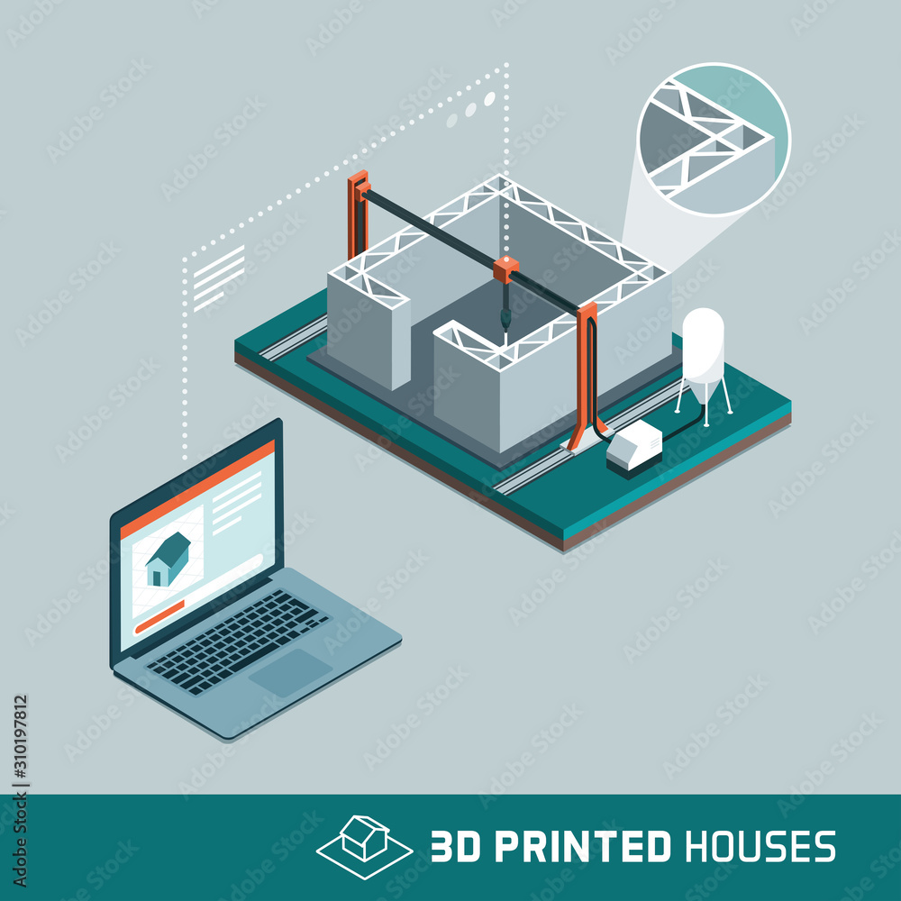 3D printed house and innovative construction industry solutions