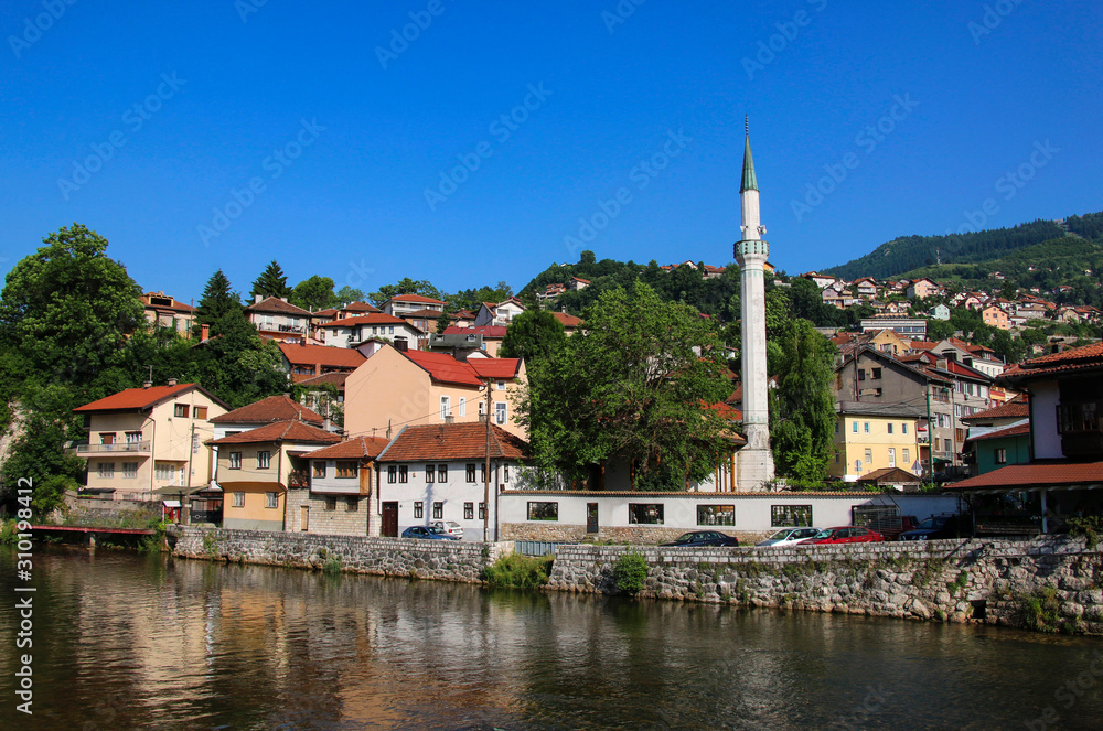 View of the historic centre of Sarajevo, Bosnia and Herzegovina