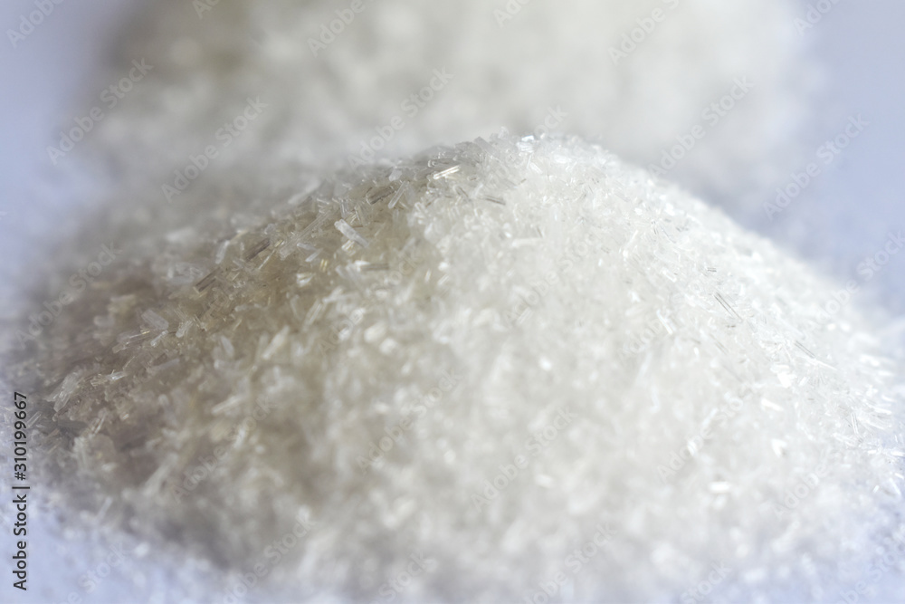 Close up of mono sodium glutamate,Flavoring Close up of mono sodium glutamate,Flavoring