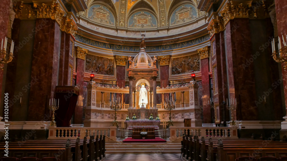Inside of St. Stephen's Basilica