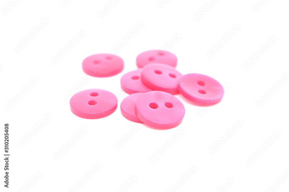 Pink Studs on isolated white background Pink Studs on isolated white background