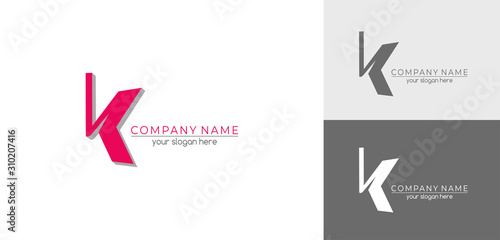 Letter K logo or monogram. blank for business card. For your business. Vector sign. photo