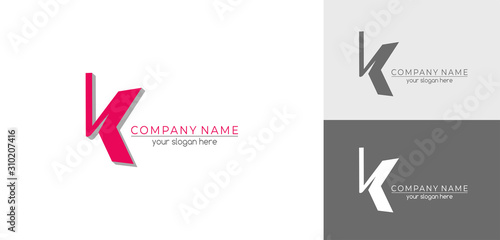 Letter K logo or monogram. blank for business card. For your business. Vector sign.