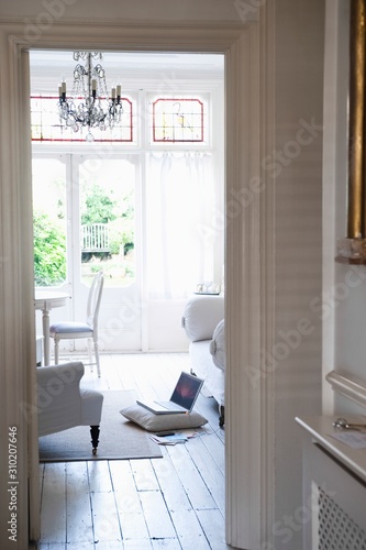 Fototapeta Naklejka Na Ścianę i Meble -  View Of Living Room Through Doorframe