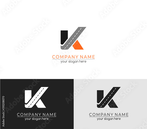 Letter K V logo or monogram. blank for business card. For your business. Vector sign.