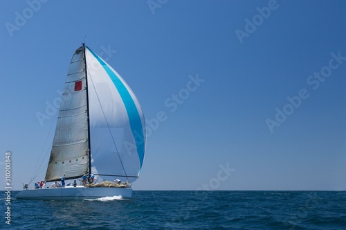 Yacht Competes In Team Sailing Event