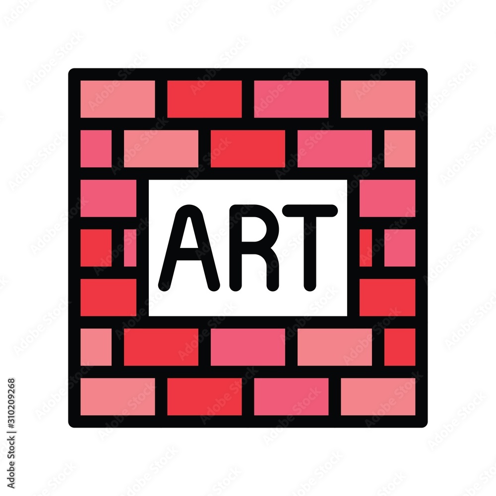 art and craft related vector write on wall with filled style art and craft related vector write on wall with filled style