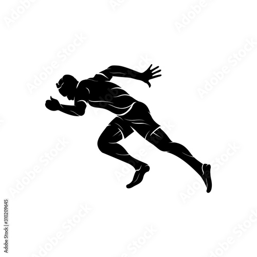 Vector illustration of man doing jogging © Murat İrfan Yalçın