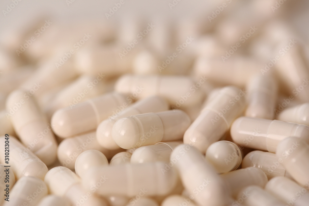 Tablets scattered on the table of the Tablets scattered on the table of the